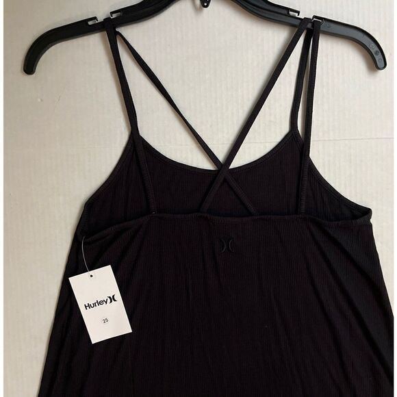 Hurley 3HKD0536 Black Caviar Womens Sz Small Claire Rib Tank Dress - Picture 5 of 12
